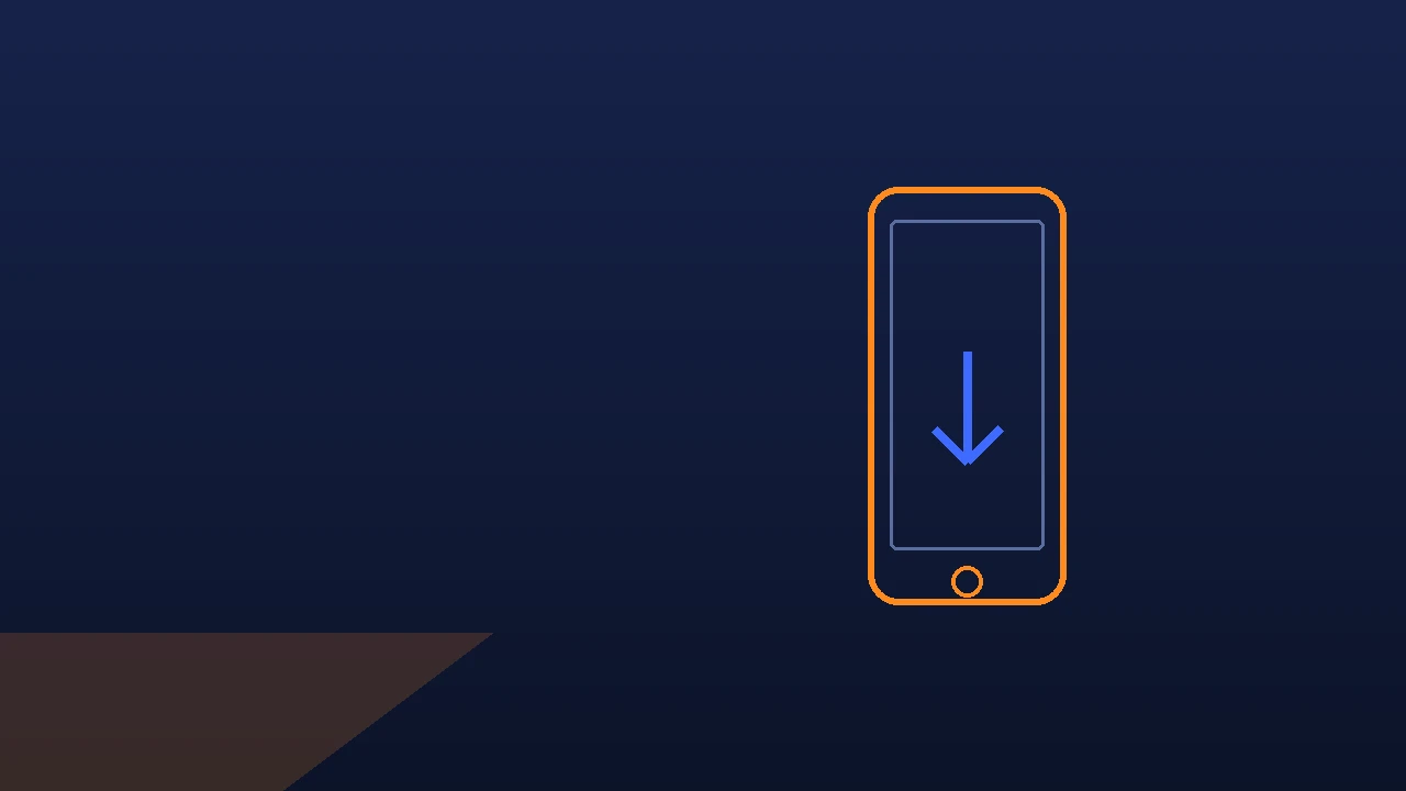 Mobile phone showing an app download screen
