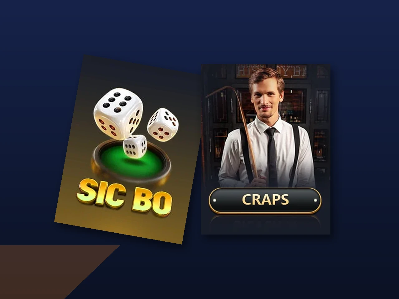 Sic Bo dice and Craps table game art