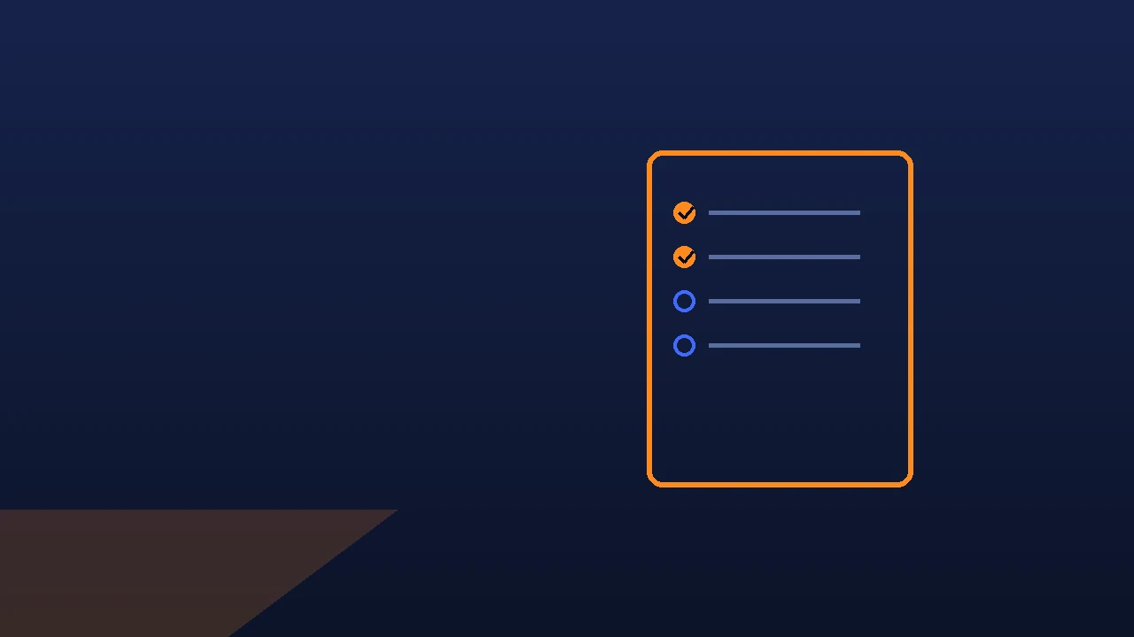 Registration checklist illustration for opening a new account