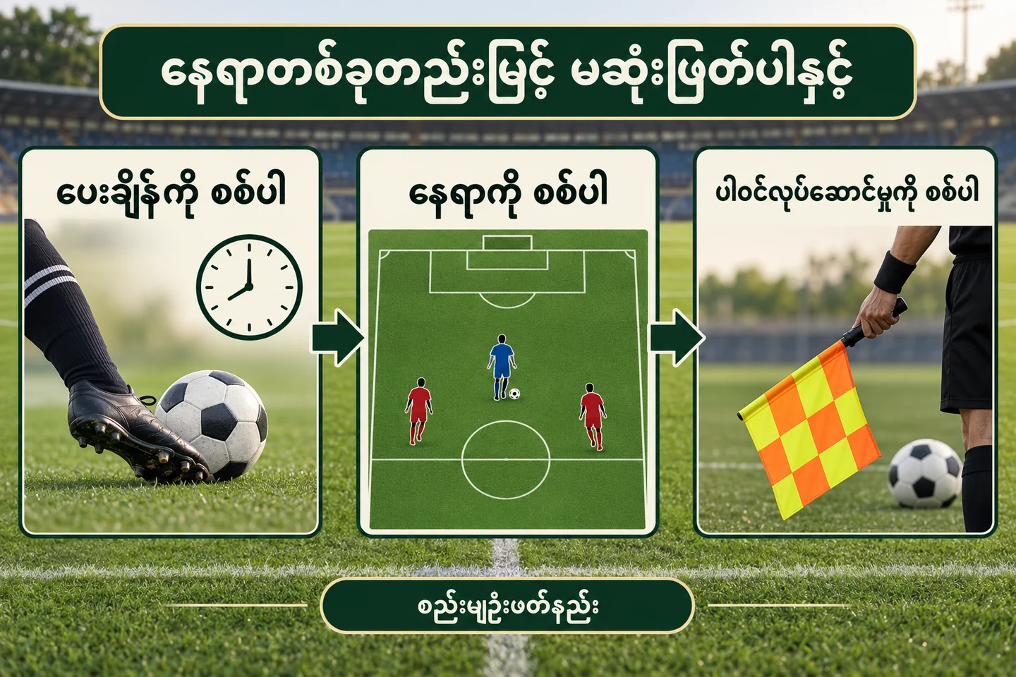 ပေးချိန်၊ နေရာနှင့် ပါဝင်လုပ်ဆောင်မှုကို အဆင့်သုံးဆင့် စစ်သည့် လူကျွံ flow diagram